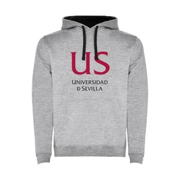 Sudadera 1505 Capucha Bicolor Gris