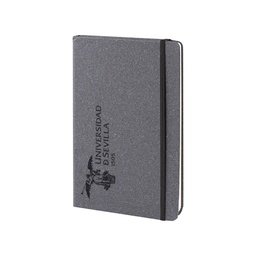 [US50663GR] Libreta A5 Cuero Reciclado Gris