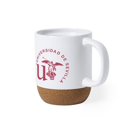 [US6585BL] Taza Corcho Blanca